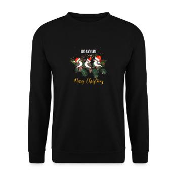 Noël de Kookaburras - Sweat-shirt Unisexe - noir - Devant - Alina (178cm) & Michal (187cm)