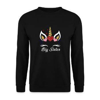 Big Sister - Unisex Sweatshirt - black - Front - Alina (178cm) & Michal (187cm)