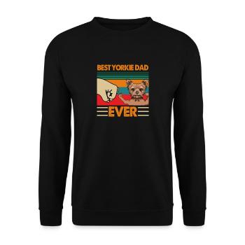 Bester Yorkie Vater aller Zeiten - Unisex Pullover - Schwarz - Vorne - Alina (178cm) & Michal (187cm)