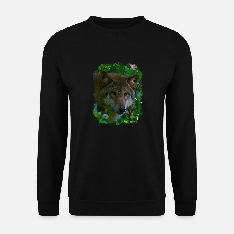 Wolf - Unisex Pullover - Schwarz