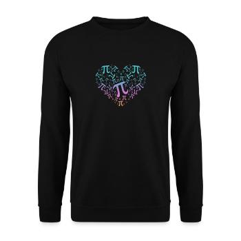 Pi Day Heart - Unisex Pullover - Schwarz - Vorne - Alina (178cm) & Michal (187cm)