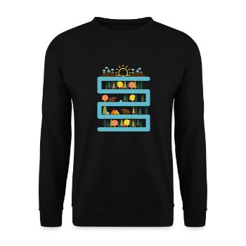 Voyage en plein air Aventure Nature - Sweat-shirt Unisexe - noir - Devant - Alina (178cm) & Michal (187cm)