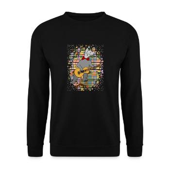 Chat - Sweat-shirt Unisexe - noir - Devant - Alina (178cm) & Michal (187cm)