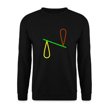 Geometrische Formen und Formen von Kibs - Unisex Pullover - Schwarz - Vorne - Alina (178cm) & Michal (187cm)