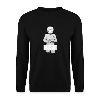 Racer, Racing Driver und Schriftzug - Unisex Pullover - Schwarz - Vorne - Alina (178cm) & Michal (187cm)