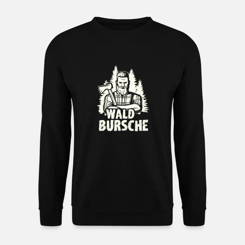 Waldbursche Holzfäller Förster - Unisex Pullover - Schwarz