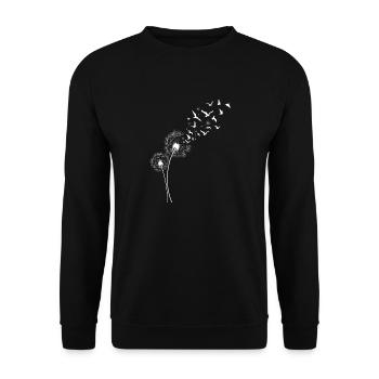 Fleurs Avec oiseaux Essaim d’oiseaux - Sweat-shirt Unisexe - noir - Devant - Alina (178cm) & Michal (187cm)