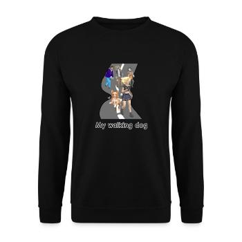 Zombie RunEdition: walking dog - Unisex Sweatshirt - black - Front - Alina (178cm) & Michal (187cm)