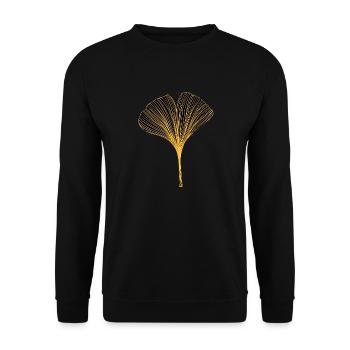 Ginkgo - Unisex Sweatshirt - black - Front - Alina (178cm) & Michal (187cm)