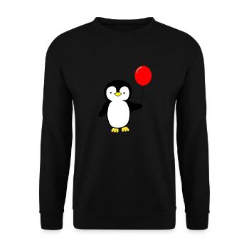 Pingouin avec ballon - Sweat-shirt Unisexe - noir - Devant - Alina (178cm) & Michal (187cm)