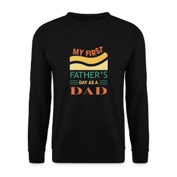 My first Fathersday as a Dad - Unisex Pullover - Schwarz - Vorne - Alina (178cm) & Michal (187cm)