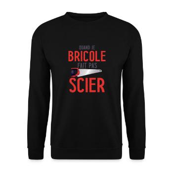 Cadeau bricoleur drôle homme humour bricolage - Sweat-shirt Unisexe - noir - Devant - Alina (178cm) & Michal (187cm)