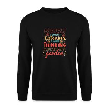 Penser à mon jardin Funny Hobby Gardener - Sweat-shirt Unisexe - noir - Devant - Alina (178cm) & Michal (187cm)