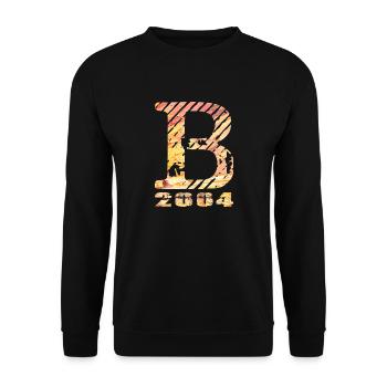 B 2004 Name Geburtsjahr Geschenk - Unisex Pullover - Schwarz - Vorne - Alina (178cm) & Michal (187cm)