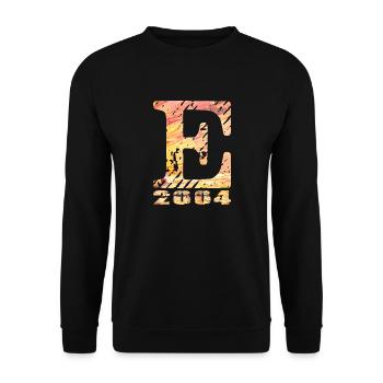 E 2004 Name Year of birth Gift - Unisex Sweatshirt - black - Front - Alina (178cm) & Michal (187cm)