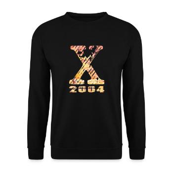 X 2004 Name Year of Birth Gift - Unisex Sweatshirt - black - Front - Alina (178cm) & Michal (187cm)