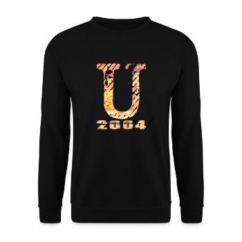 U 2004 Name Year of Birth Gift - Unisex Sweatshirt - black - Front - Alina (178cm) & Michal (187cm)