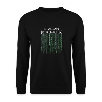 Italian Matrix - Unisex Pullover - Schwarz - Vorne - Alina (178cm) & Michal (187cm)