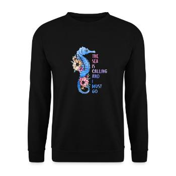 Ocean Sublimation - Unisex Sweatshirt - black - Front - Alina (178cm) & Michal (187cm)