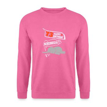 Geburtstag 73 Jahre Birthday Elefant Scheissegal - Unisex Pullover - Pink - Vorne