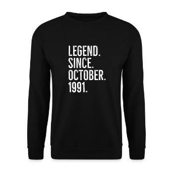 Légende depuis octobre 1991 - Sweat-shirt Unisexe - noir - Devant - Alina (178cm) & Michal (187cm)
