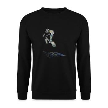 BMX Race Racing Mountainbike Motocross - Unisex Pullover - Schwarz - Vorne - Alina (178cm) & Michal (187cm)