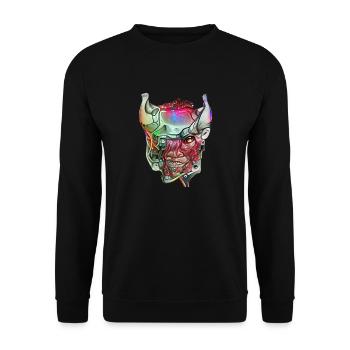 Cyborg Demon - Unisex Sweatshirt - black - Front - Alina (178cm) & Michal (187cm)