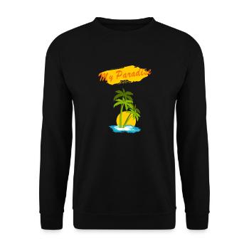 Mein Paradies - Unisex Pullover - Schwarz - Vorne - Alina (178cm) & Michal (187cm)