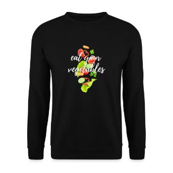mangez vos légumes - Sweat-shirt Unisexe - noir - Devant - Alina (178cm) & Michal (187cm)
