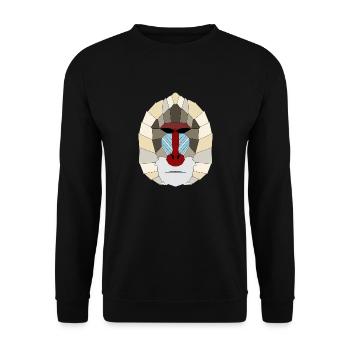Mandrill geometric - Unisex Sweatshirt - black - Front - Alina (178cm) & Michal (187cm)