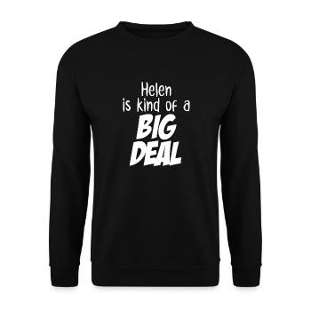 Helen ist eine Art große Sache - Unisex Pullover - Schwarz - Vorne - Alina (178cm) & Michal (187cm)