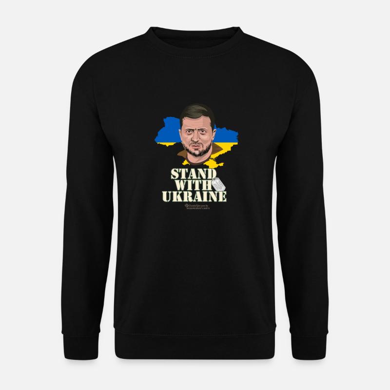 Zelensky Stand with Ukraine - Unisex Pullover - Schwarz
