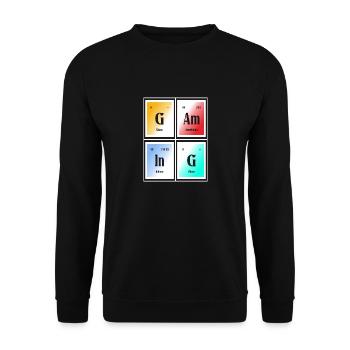 Gaming | Periodic Table of Elements - Unisex Sweatshirt - black - Front - Alina (178cm) & Michal (187cm)