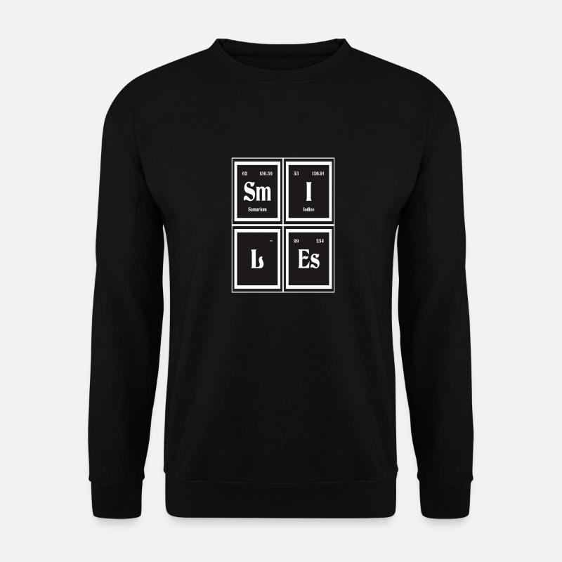 Lächelt | Periodensystem der Elemente - Unisex Pullover - Schwarz