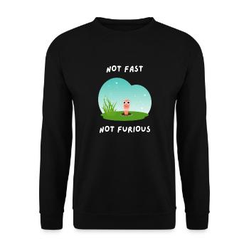 Pas rapide pas en colère - Sweat-shirt Unisexe - noir - Devant - Alina (178cm) & Michal (187cm)