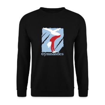 Gymnastics. Gymnast. Gym. Gift idea - Unisex Sweatshirt - black - Front - Alina (178cm) & Michal (187cm)