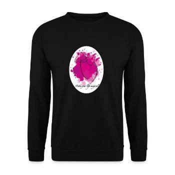 Magic Mushrooms - Unisex Sweatshirt - black - Front - Alina (178cm) & Michal (187cm)