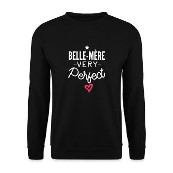 belle-mère parfaite / belle-mère very perfect - Sweat-shirt Unisexe - noir - Devant - Alina (178cm) & Michal (187cm)