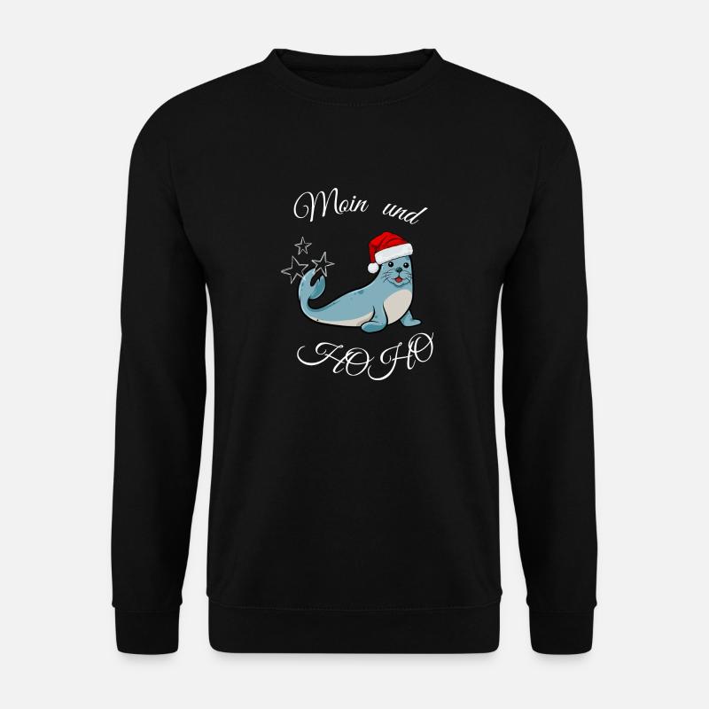 Christmas HOHO Seehund - Unisex Pullover - Schwarz