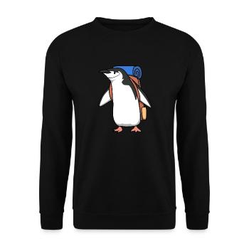 Nette Abenteuer Wandern Pinguine Wildlife - Unisex Pullover - Schwarz - Vorne - Alina (178cm) & Michal (187cm)