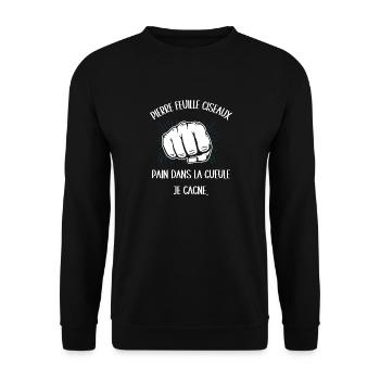 pain dans la gueule - Sweat-shirt Unisexe - noir - Devant - Alina (178cm) & Michal (187cm)