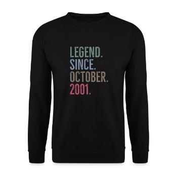 Legend Since October 2001 - Unisex Sweatshirt - black - Front - Alina (178cm) & Michal (187cm)