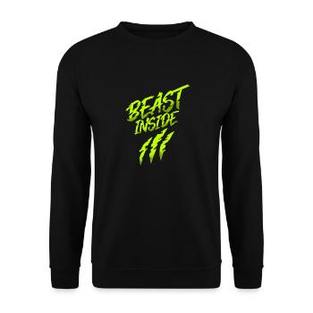 BEAST INSIDE - Unisex Pullover - Schwarz - Vorne - Alina (178cm) & Michal (187cm)