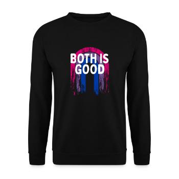 Both is Good Bisexual LGBTQ Bi Pride Positivity - Unisex Sweatshirt - black - Front - Alina (178cm) & Michal (187cm)