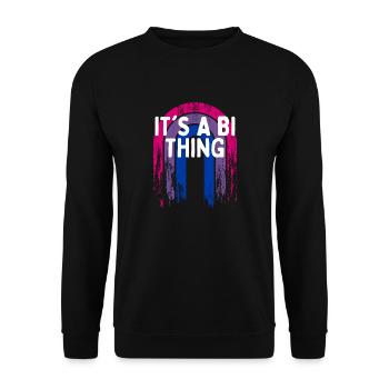 C’est une chose Bi Bisexuelle LGBTQ Bi Pride LGBT Gay - Sweat-shirt Unisexe - noir - Devant - Alina (178cm) & Michal (187cm)