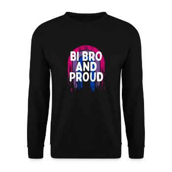 Bi Bro et Proud Bisexual LGBTQ Bi Pride LGBT - Sweat-shirt Unisexe - noir - Devant - Alina (178cm) & Michal (187cm)