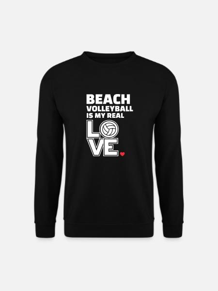 Ich Liebe Beachvolleyball Stilvolles - Unisex Pullover - Schwarz