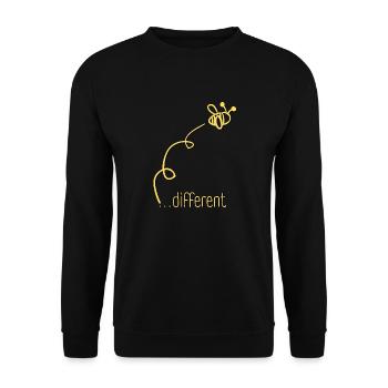 Bee Different - Be different! Statement Design - Unisex Sweatshirt - black - Front - Alina (178cm) & Michal (187cm)