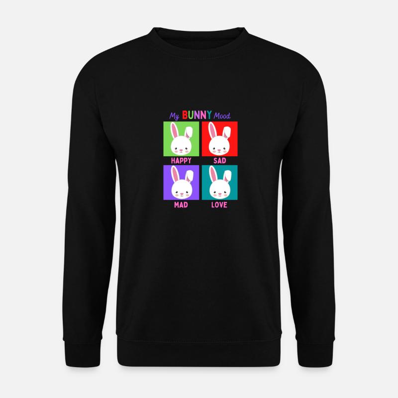Mon humeur de lapin - Sweat-shirt Unisexe - noir