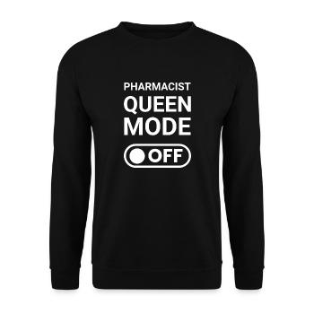 Pharmacist Queen Mode OFF - Unisex Sweatshirt - black - Front - Alina (178cm) & Michal (187cm)